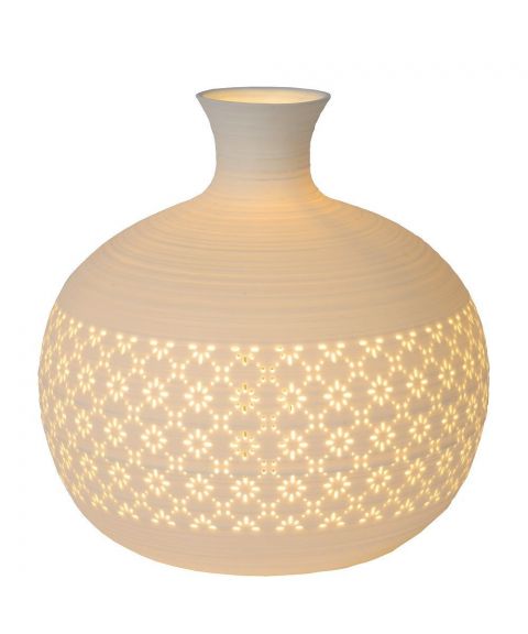 Tiesse bordlampe, høyde 19 cm, Hvit