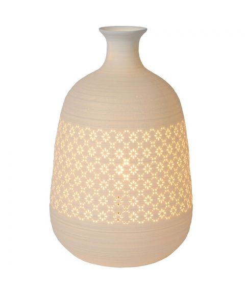 Tiesse bordlampe, høyde 30 cm, Hvit