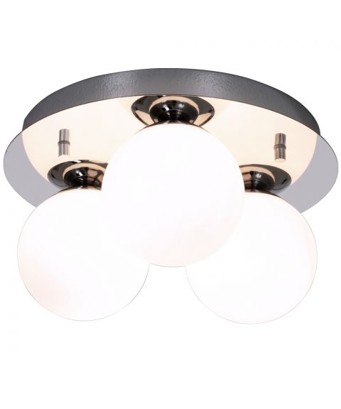 Nicosia 3 taklampe for bad, diameter 25 cm, Krom