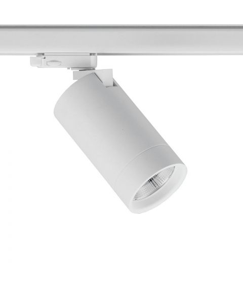 Levi spot for Global 3T-skinne, dimbar 20W LED 3000K 1805lm, 40° spredning, Hvit