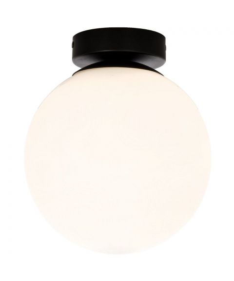 Lido taklampe for bad, IP44 diameter 20 cm, Sort / Hvit (Begrenset antall)