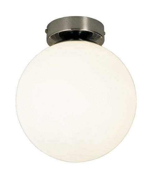 Lido taklampe for bad, IP44 diameter 20 cm, Krom / Hvit (Begrenset antall)