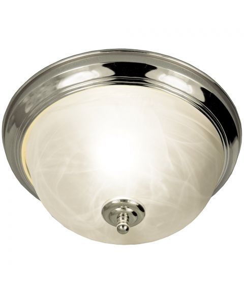 Napoli plafond bad, diameter 27 cm, Krom / Hvit