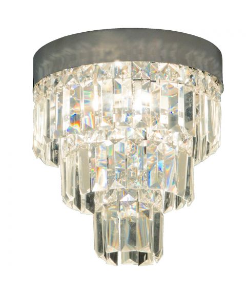 Belissa taklampe med glassprismer, diameter 25 cm