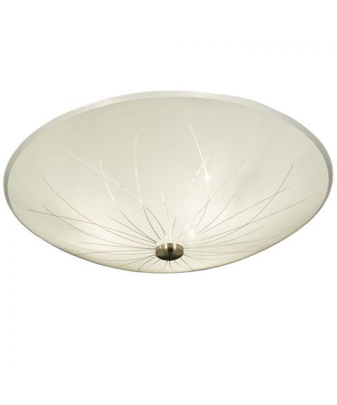 Nerine plafond, diameter 42 cm, Hvit / Stål