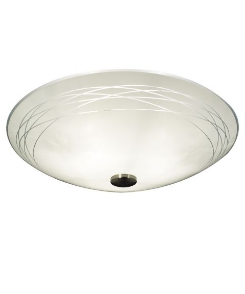 Gloria plafond, diameter 42 cm, Hvit / Stål