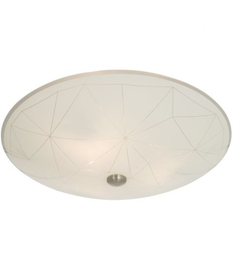 Sektor plafond, diameter 42 cm, Hvit / Stål