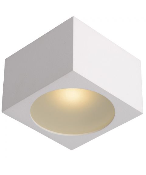 Lily taklampe firkantet, 9x9 cm, IP54, Hvit