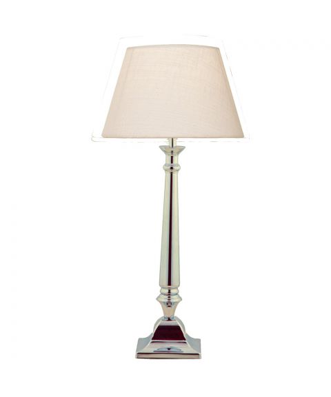 Emelie bordlampe (u/skjerm), høyde 48 cm, Sølv