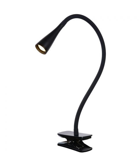 Zozy klemlampe, lengde 53 cm, 3000K 250lm, Step-dim, Sort