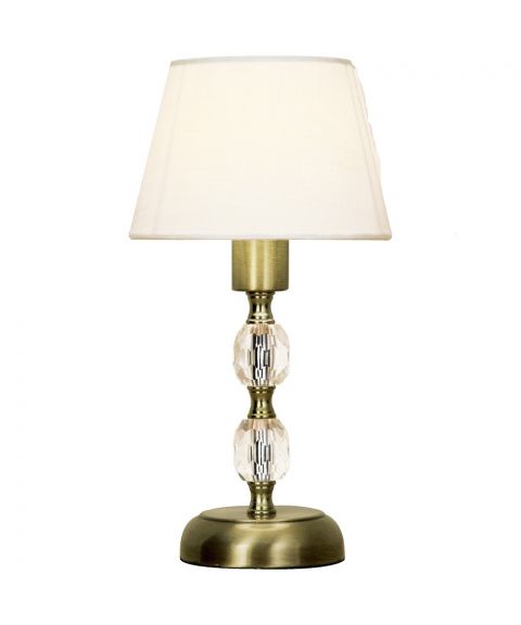 Johanna bordlampe, høyde 30 cm, Antikk / Hvit