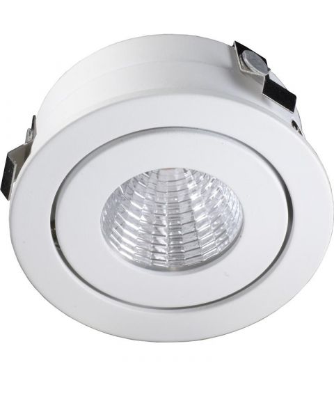 Utah mini downlight, 3W LED, 2700K, 10° tilt, 20° lysspredning, Hvit