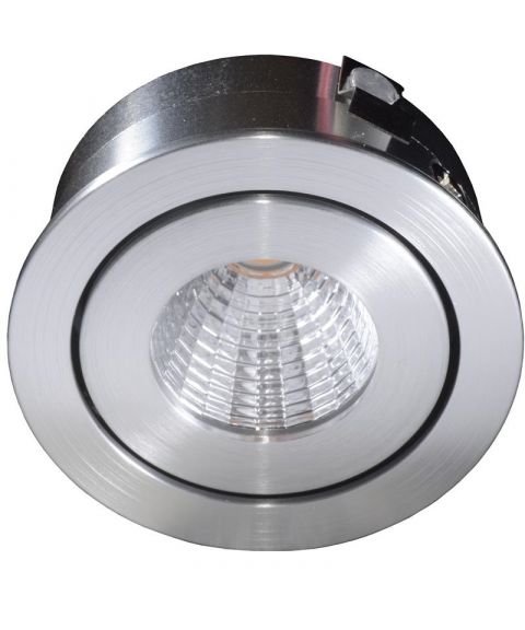 Utah mini downlight, 3W LED, 2700K, 10° tilt, 20° lysspredning, Aluminium