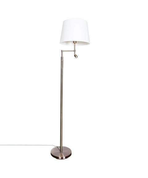 Orlando gulvlampe, høyde 138 cm, Antikk/Hvit