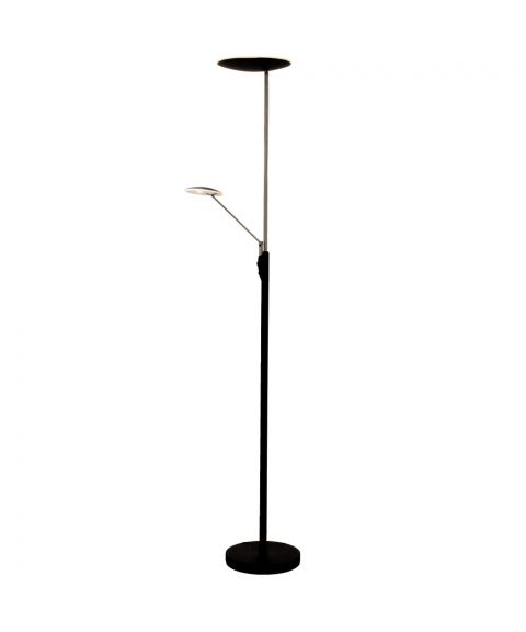 Cadiz uplight gulvlampe, høyde 186 cm, Sort / Stål