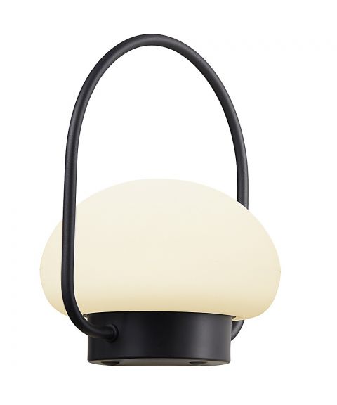 Sponge To Go, oppladbar bordlampe, 3-Step Moodmaker™, IP65 Sort / Hvit, høyde 28 cm