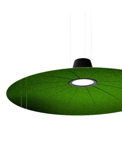 Lent takpendel, dimbar 28W LED, diameter 110 cm, Grønn