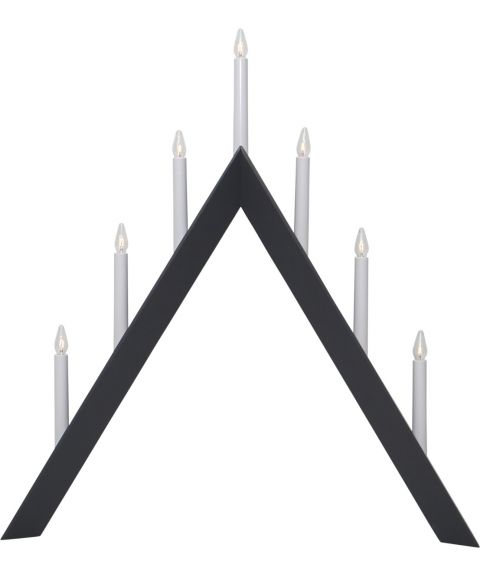 Arrow lysestake med 7 lys, høyde 65 cm, Grafitt