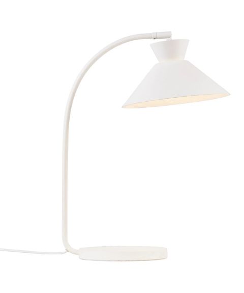 Dial bordlampe, høyde 51 cm, Hvit