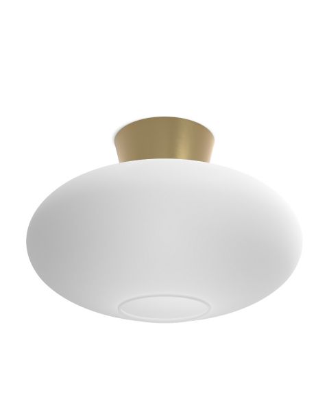 Bullo XL plafond, diameter 38 cm, Opalt glass