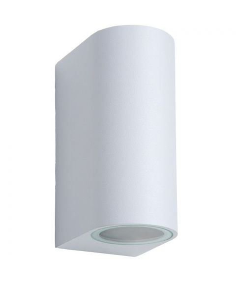 Zora vegglampe, avrundet, lys opp og ned, høyde 15 cm, inklusive dimbar LED-pære, Hvit