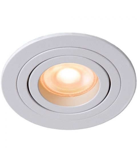 Tube rund downlight for GU10, kan tiltes, diameter 9 cm