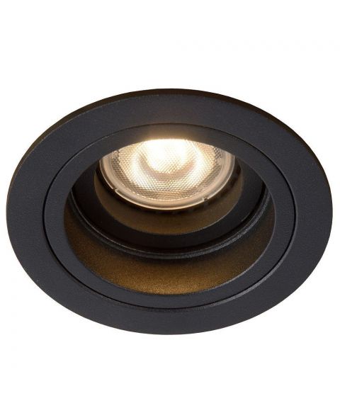 Embed downlight rund GU10, diameter 9 cm, Sort