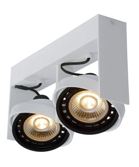 Griffon 2 takspot, inkl Dim-To-Warm LED-pærer, Hvit