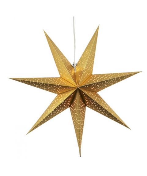 Dot papirstjerne, diameter 70 cm, med oppheng, Gull