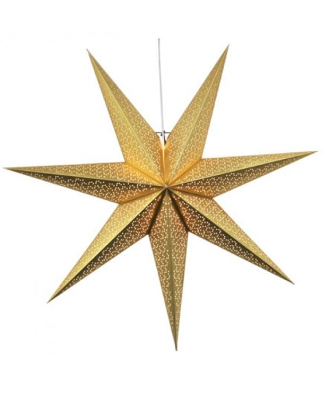 Dot papirstjerne, diameter 100 cm, med oppheng, Gull