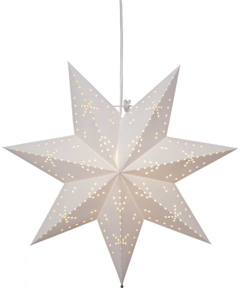 Classic papirstjerne, diameter 45 cm, med oppheng, Hvit