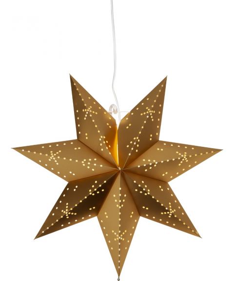 Classic papirstjerne, diameter 45 cm, med oppheng, Gull