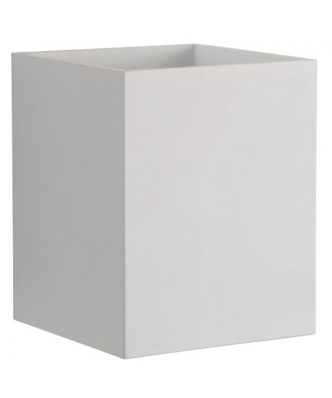 Xera vegglampe for fast montering firkantet, høyde 10 cm, Hvit