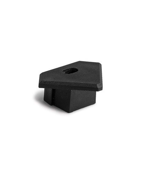 Endestykke 45 med hull, Sort