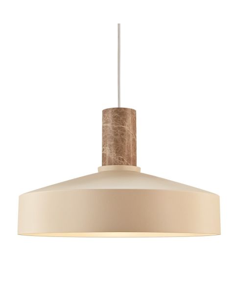 Elvas takpendel, diameter 37 cm, Beige / Brun marmor