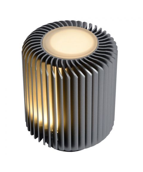 Turbin bordlampe, høyde 14 cm, 5W LED 3000K 400lm, Grå