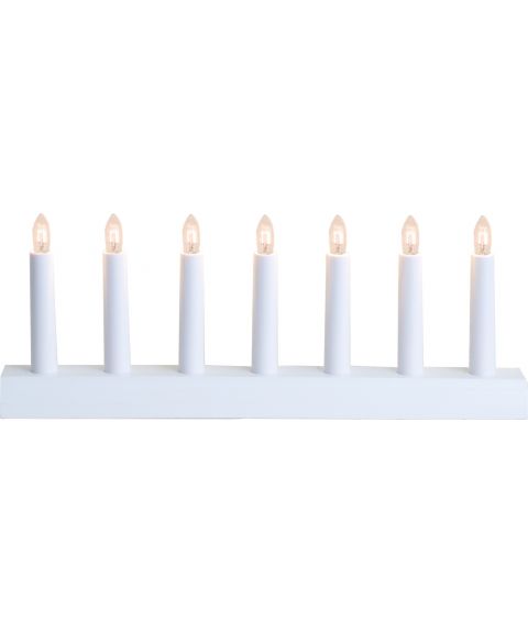 Ida lysestake med 7 lys, bredde 39 cm, Hvit
