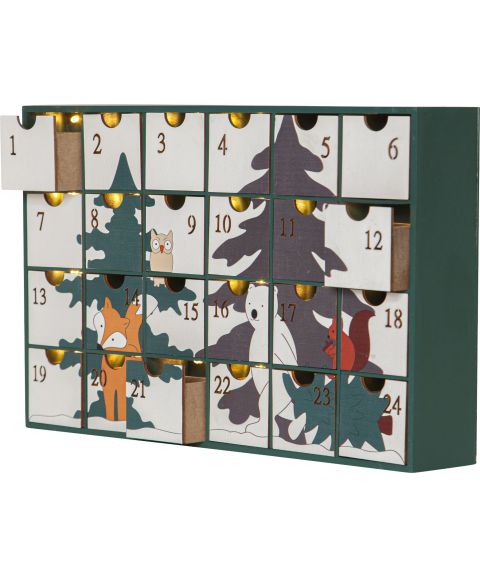 Forest julekalender, bredde 38 cm