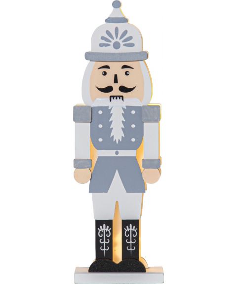 Nutcracker dekorasjon 25 cm grå