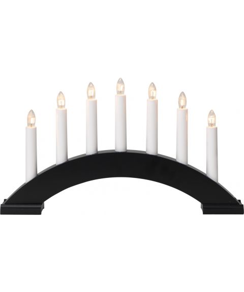Bea bue lysestake med 7 lys, bredde 39 cm, Sort