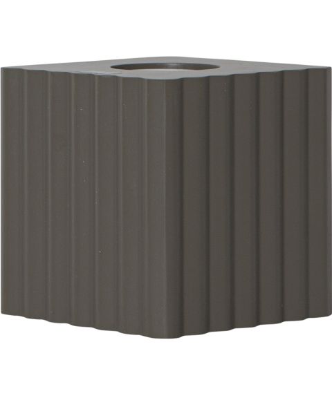 Box lampefot E27 brun
