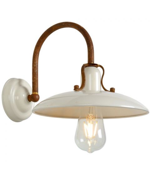 Römer vegglampe for fast montering E27, diameter 24 cm Cream