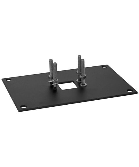 3081 Fotplate, Sort (RAL9005)