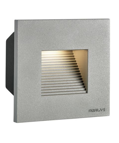 Namsos mini 1340 innfelt vegglampe, LED 3000K 59lm, Aluminiumsfarget (RAL9006)
