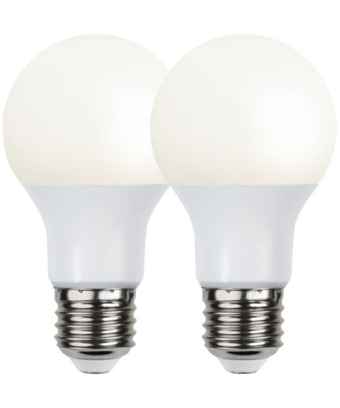 Opaque E27 A60 LED 11W 1055lm 3000K Opalhvit 2-pk