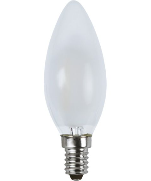 Illumination Mignon E14 C35 LED 4W 400lm 2700K Frostet, dimbar