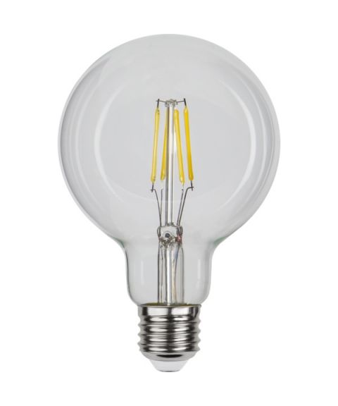 Globe E27 G95 LED 4W 470lm 4000K (kaldt lys) Klar, dimbar