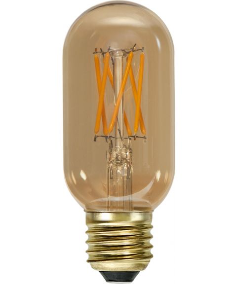 Decoration E27 T45 110mm Vintage Gold 3,7W LED 240lm 1800K, dimbar