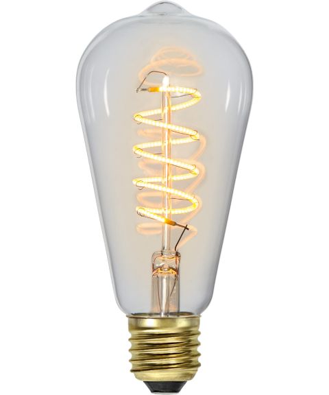 Decoration Lanterne E27 ST64 Spiral LED 4W 270lm 2100K 3-step dimmer med minne