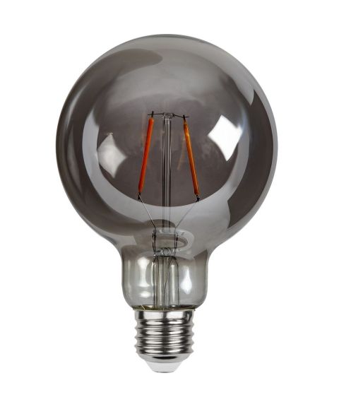 Plain Heavy Smoke E27 G95 LED 1,8W 80lm 2100K soft glow, Røykfarget
